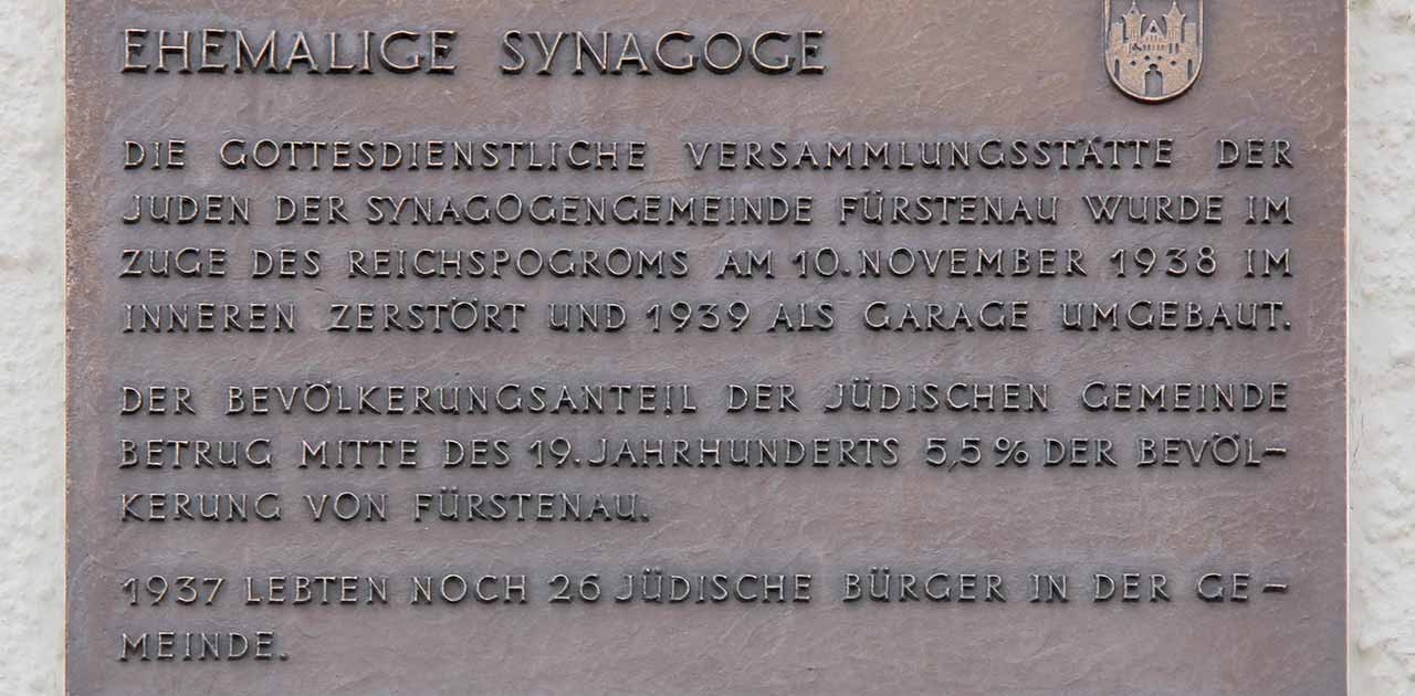 Jüdisches Leben in Fürstenau - Synagoge - Infotafel 2022